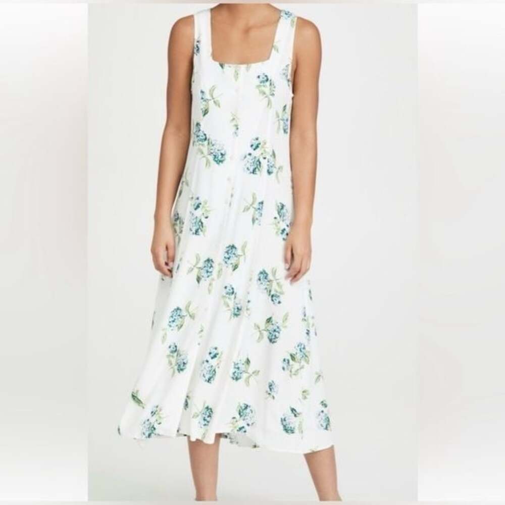 Rolla's Claire Hydrangea Midi Dress White Floral Size Small